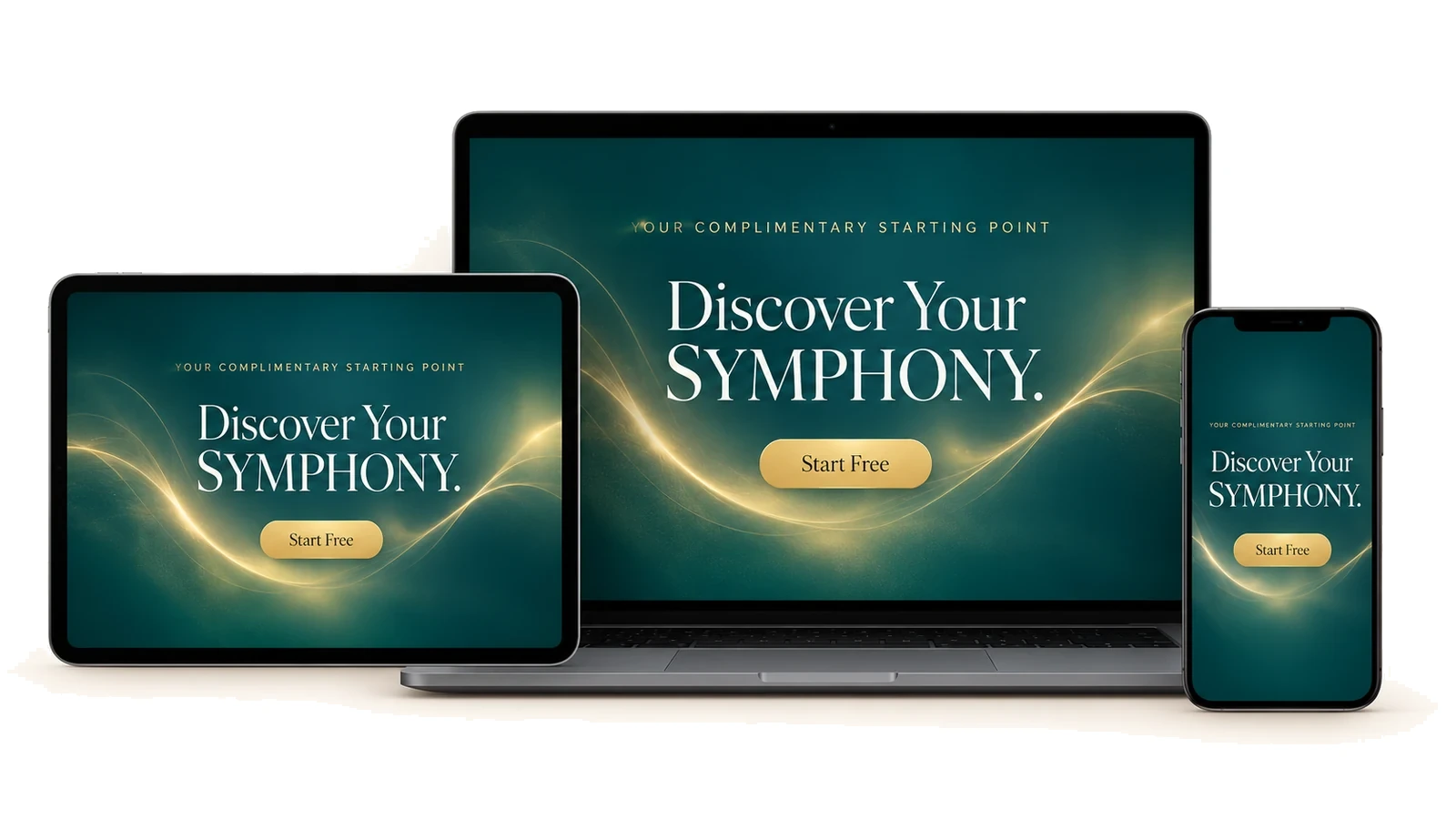 SYMPHONY on a laptop, tablet and phone